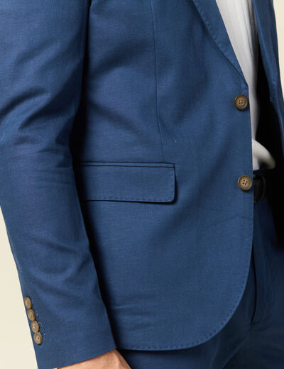 Veste blazer cintré bleu foncé homme