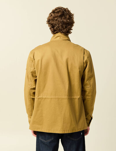 Saharienne col montant manches longues camel homme