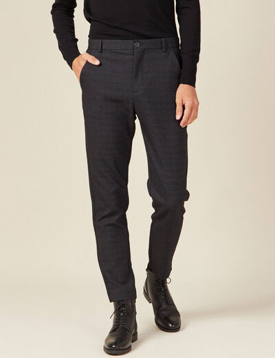 Pantalon chino tapered noir homme
