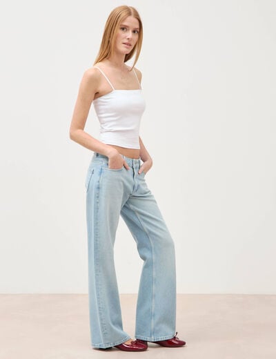 D&eacute;bardeur 2 en 1 avec brassi&egrave;re int&eacute;gr&eacute;e blanc femme