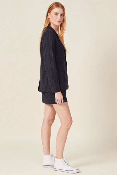 Veste blazer éco-responsable bleu femme
