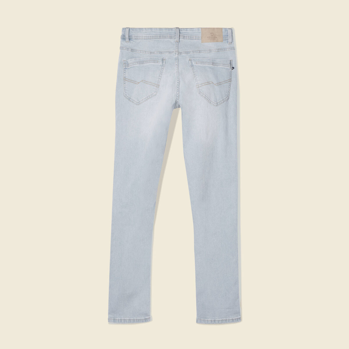 Jeans slim éco-responsable denim bleach homme