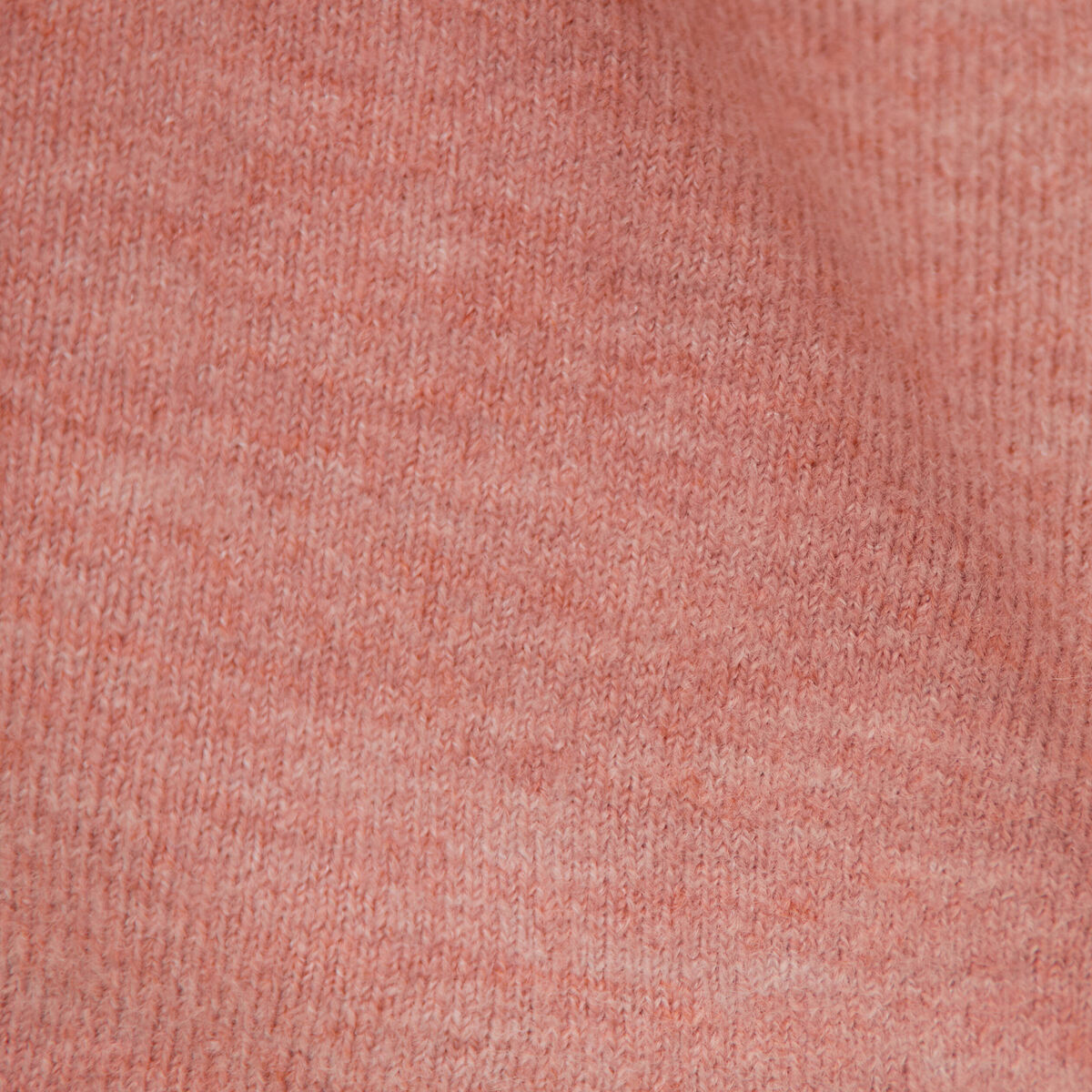 Pull manches longues col en V rose clair femme
