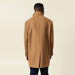 Manteau ajusté boutonné marron homme