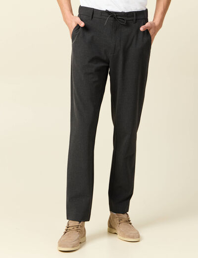 Pantalon chino jogger gris foncé homme