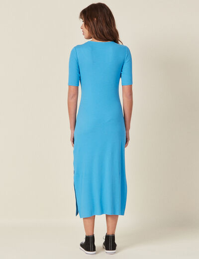 Robe longue bleu femme