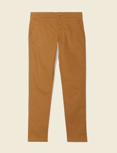 Pantalon slim Instinct chino marron homme