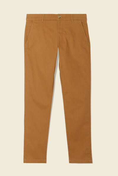 Pantalon slim Instinct chino marron homme