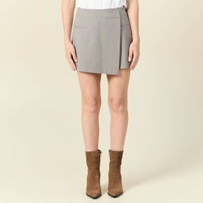 jupe short droite bleu marine femme Jupe-short droite bleu marine femme