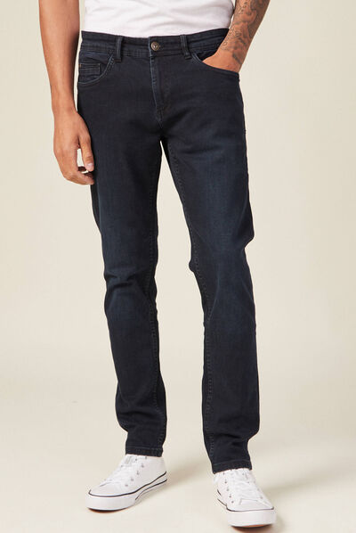 Jeans slim éco-responsable denim blue black homme