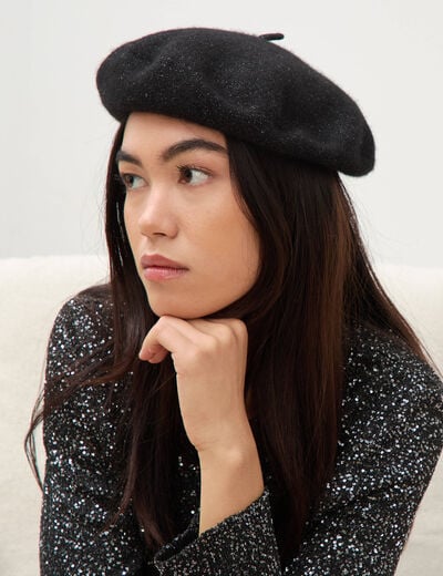 B&eacute;ret noir femme