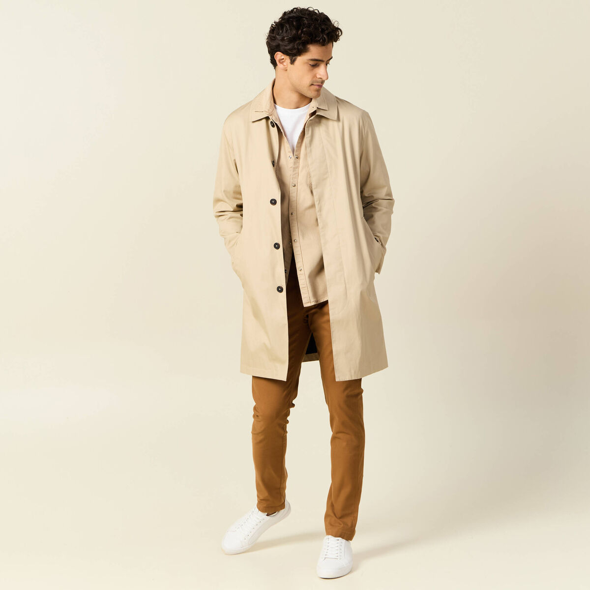 Pantalon slim Instinct chino marron homme