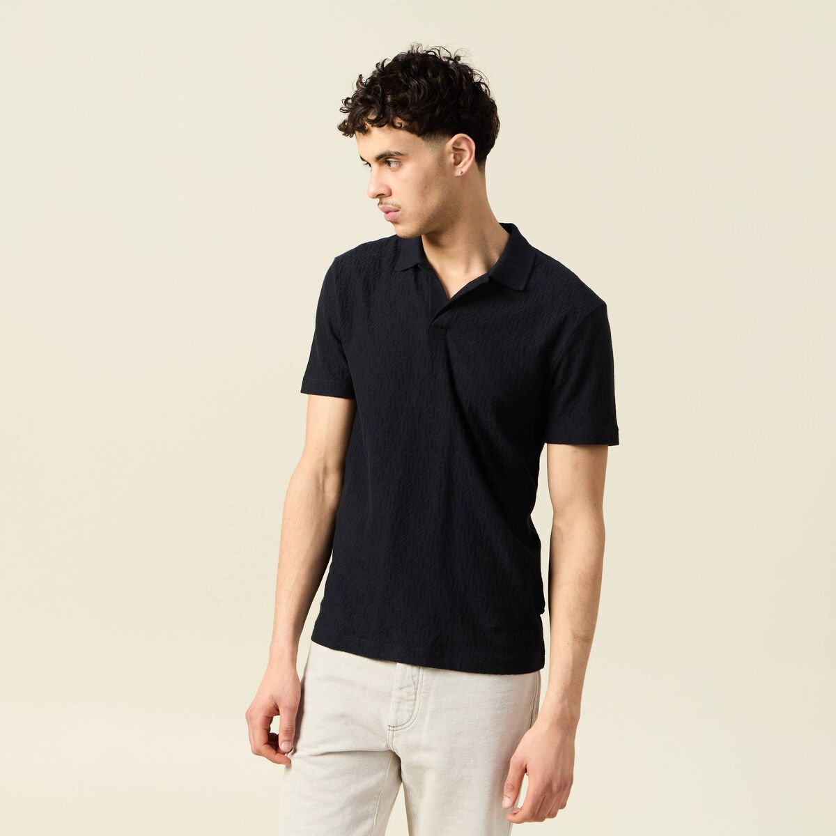 Polo manches courtes noir homme