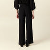 Pantalon large fluide noir femme