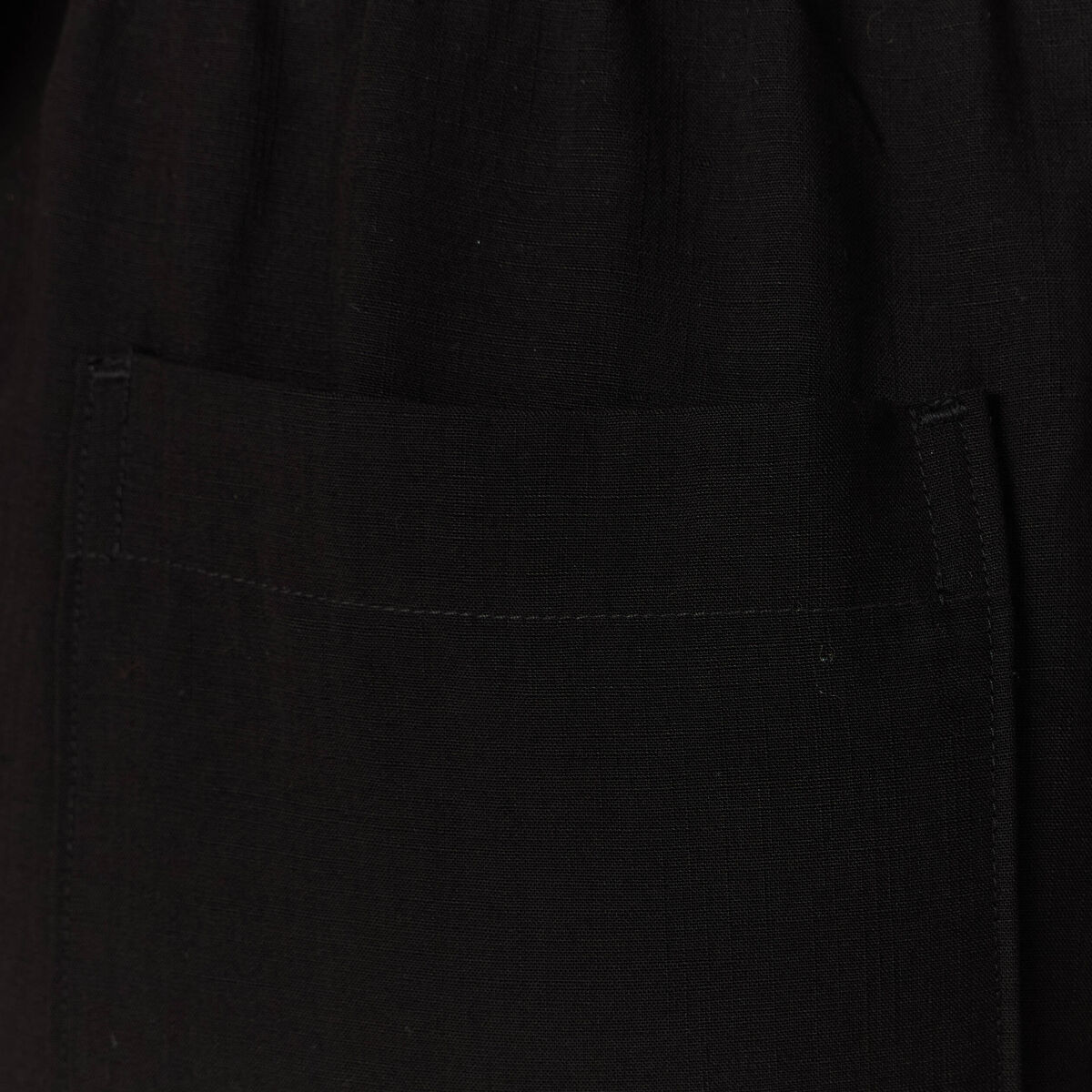 Pantalon droit à coulisse noir femme