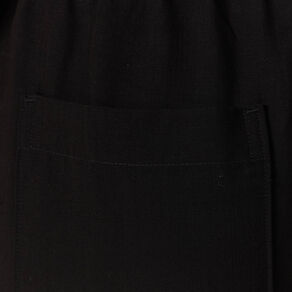 Pantalon droit à coulisse noir femme