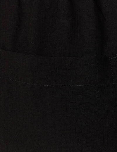 Pantalon droit à coulisse noir femme