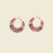 Boucles d'oreilles créoles multicolore femme