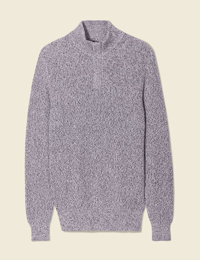 Pull manches longues gris foncé homme