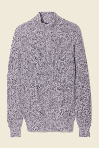 Pull manches longues gris foncé homme