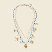 Collier bleu marine femme