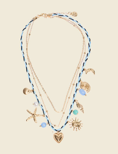Collier bleu marine femme