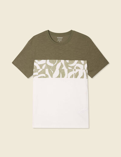 T-shirt manches courtes vert kaki homme