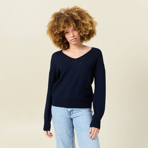 pull manches longues bleu marine femme Pull manches longues bleu marine femme