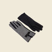 Gants doubl&eacute;s noir femme