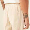 Pantalon chino à coulisse beige homme