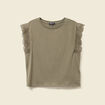 T-shirt manches courtes vert kaki femme