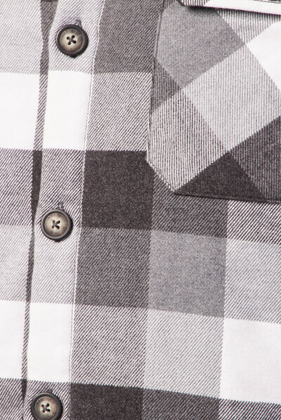 Surchemise manches longues gris homme