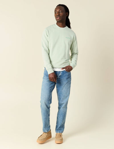 Sweat manches longues vert clair homme
