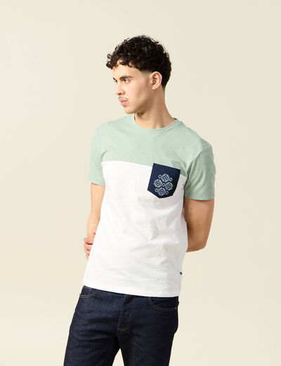 T-shirt manches courtes vert olive homme