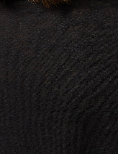 Polo manches courtes noir femme