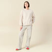 Jeans large taille haute denim gris clair femme