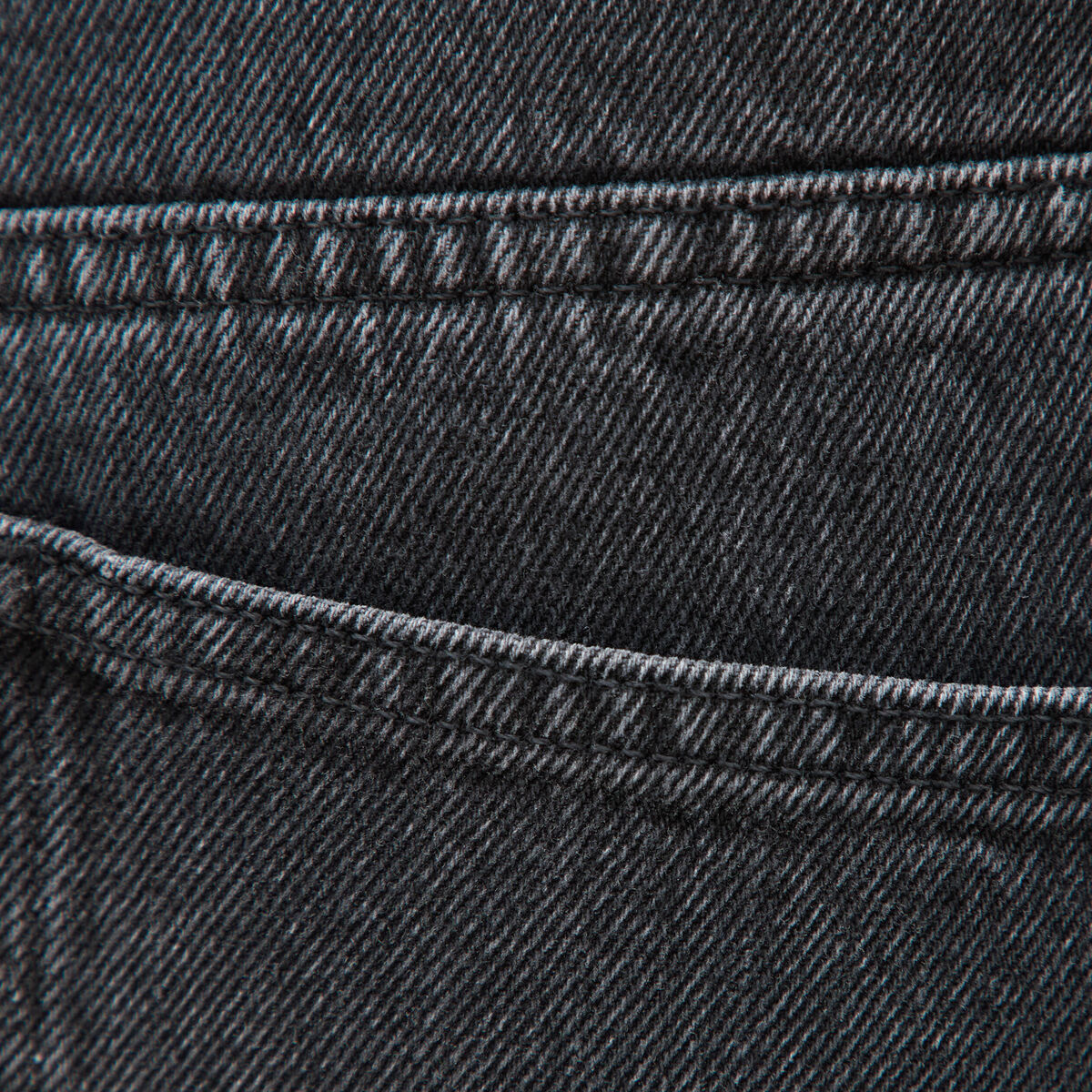 Jeans large longueur 32 en coton denim noir homme