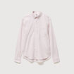 Chemise manches longues col am&eacute;ricain rose poudr&eacute;e homme