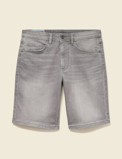 Bermuda en jeans denim gris homme