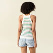 Débardeur tricot ajouré blanc femme