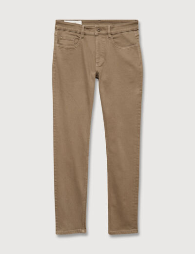 Pantalon chino slim sable homme