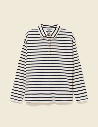 T-shirt manches longues ecru femme