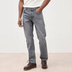 Jeans straight longueur 32 en coton bleu gris homme