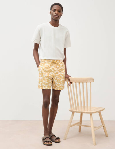 Maillot de bain doubl&eacute; jaune moutarde homme