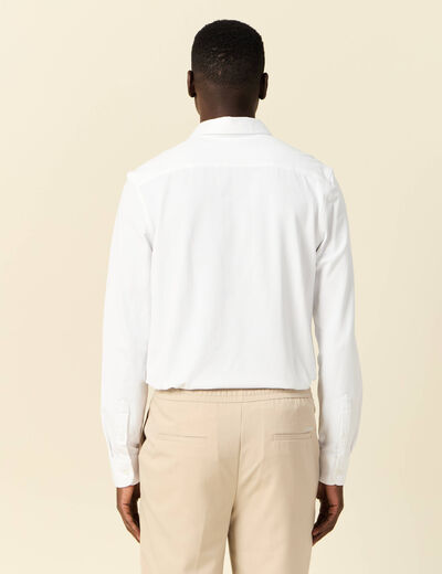 Chemise manches longues blanc homme