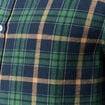 Chemise manches longues en coton bleu marine homme
