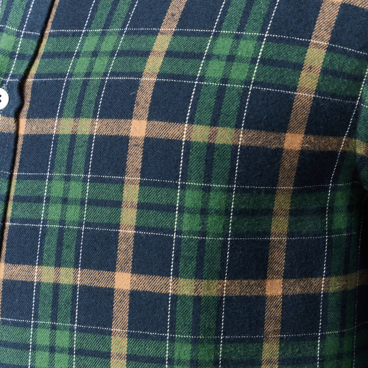 Chemise manches longues en coton bleu marine homme