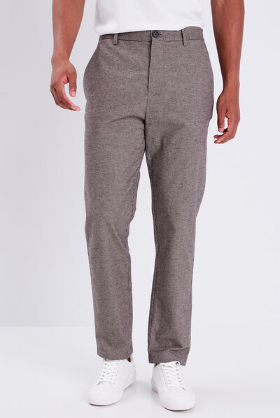 Pantalon chino marron foncé homme