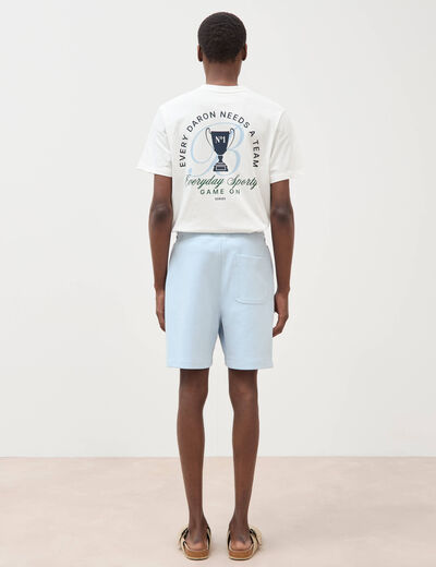 Short jogpant bleu ciel homme