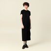 Robe longue droite noir femme